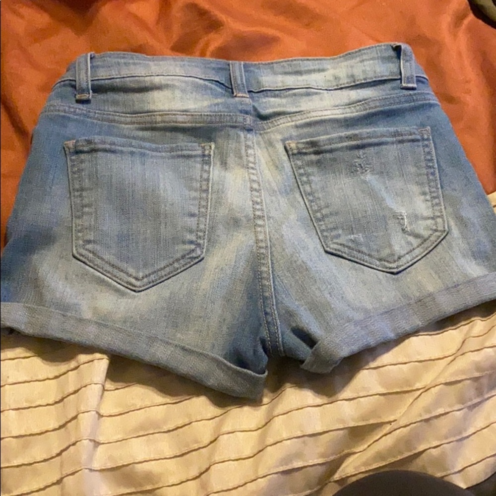 High Rise Denim Ripped Shorts Size S - Picture 2 of 2